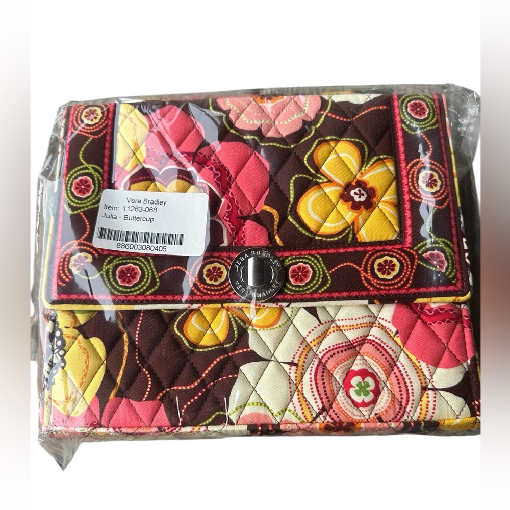 Vera Bradley Julia Buttercup Crossbody Turn Lock Purse